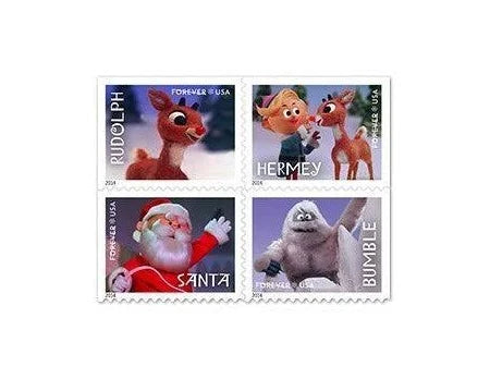Rodolph the Red Nose Reindeer Forever stamps 5 books of 20 (100 stamps total)